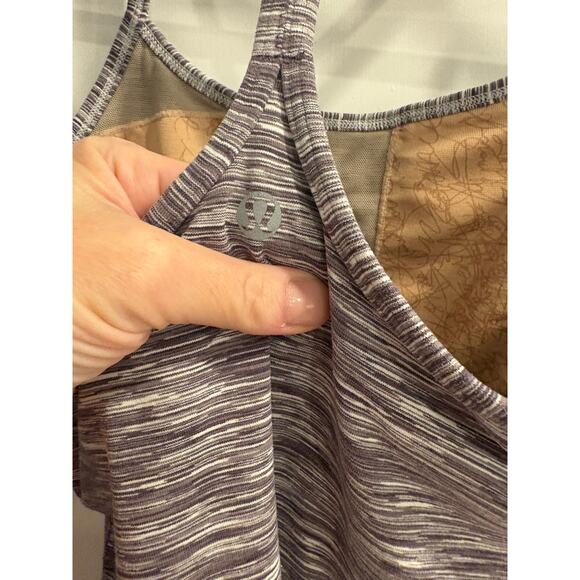 Lululemon Lot of Two 2 XS Racerback Tank Tops Blue Gray / Black - Picture 4 of 7